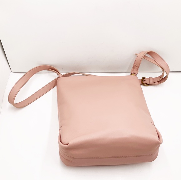 🆕{J. Crew} Oslo Soft Pink Pebble Leather Bucket CrossBody Bag - Picture 9 of 16